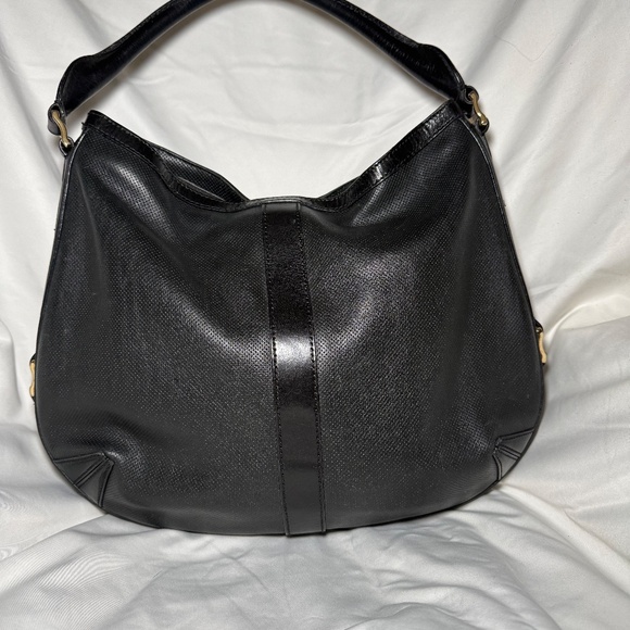 Burberry Women’s Leather Hobo Bag Black Luxury Designer Purse - Picture 3 of 9